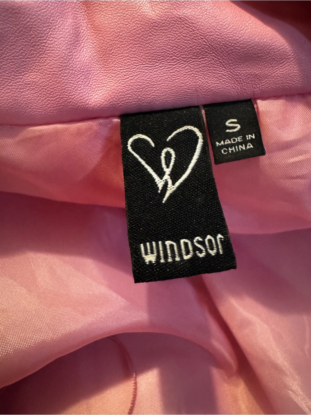 Windsor Pink Faux Leather Blazer - Picture 4 of 6